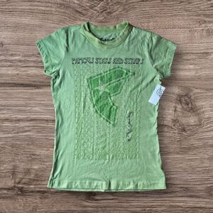 y2k Famous Stars & Straps Green T-Shirt vintageskate Travis Barker Blink182